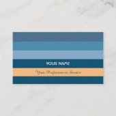 Horizontale blauwe strepen met sinaasappel visitekaartje (Voorkant)