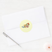horizontale bloemen1 ronde sticker (Envelop)