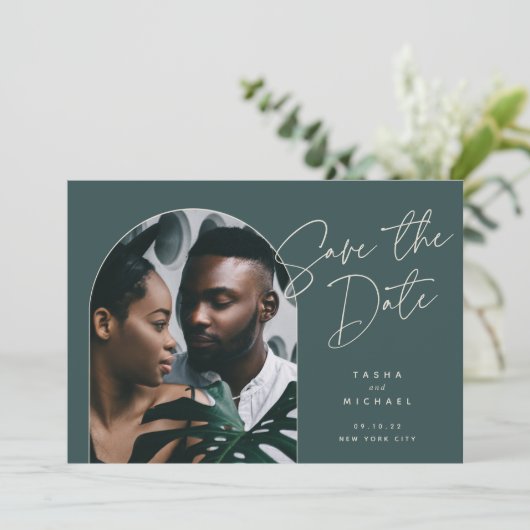 Horizontale boog | Foto Save The Date (Staand voorkant)