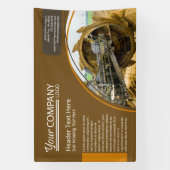 Horizontale Bruine & Gele Wand Logo Banner (Verticaal)