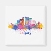 horizontale calgary acuarela magneet (Voorkant)