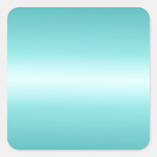Horizontale Celeste en Blauwgroen Gradiënt Vierkante Sticker