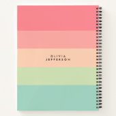 Horizontale ColorBlock Stripe Monogram Notitieboek (Achterkant)