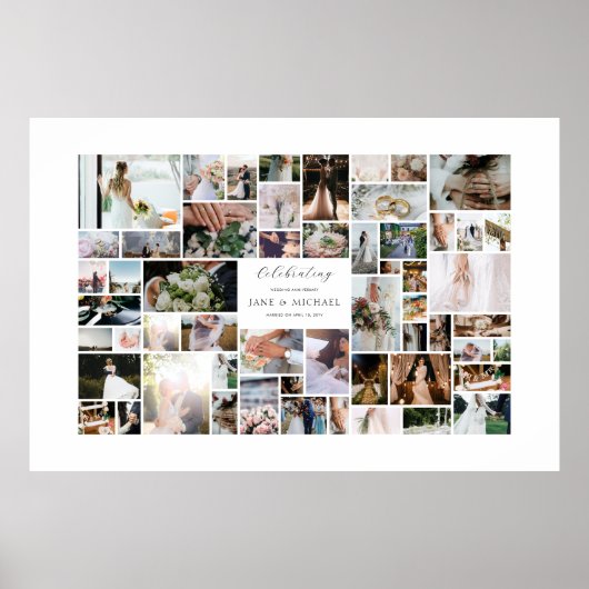 Horizontale Creëer Uw Eigen 56 Fotocollage Poster (Voorkant)