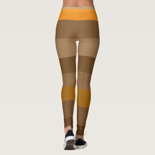 horizontale dikke kleurrijke strepen leggings (Achterkant)
