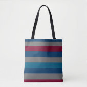 horizontale dikke kleurrijke strepen tote bag (Voorkant)