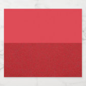 Horizontale dubbele textuur tomaat rode labels (Cu Sparkling Wijnetiket (Enkel label)