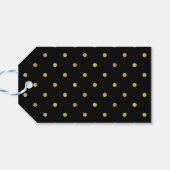 Horizontale Elegante Moderne Faux Gold Chevron Lie Cadeaulabel (Achterkant Horizontaal)