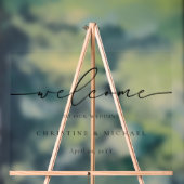Horizontale Elegante Script Welkom Bruiloft Acryl Bord (Neutraal)