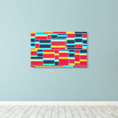 Horizontale en verticale strepen canvas afdruk (Insitu (Houten vloer))