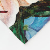 Horizontale Floral-grens. Lilies en delfiniums, Fleece Deken (Hoek)