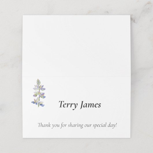  horizontale Fold Folded Place Card Plaatskaartje (Buitenkant ongevouwen)