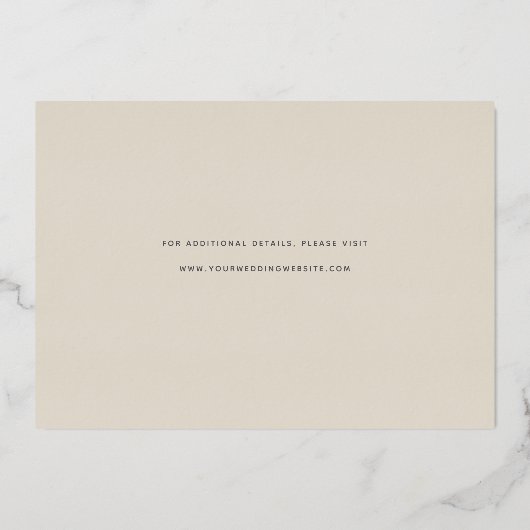 Horizontale Folie | De foto bewaart de Datum Folie Uitnodiging (Achterkant)