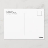 Horizontale foto Afstuderen Dank u Briefkaart (Achterkant)