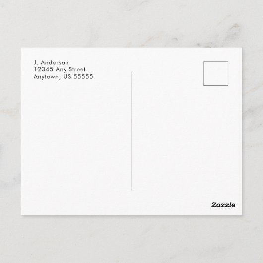 Horizontale foto Afstuderen Dank u Briefkaart (Achterkant)