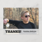 Horizontale foto Afstuderen Dank u Briefkaart (Voorkant)