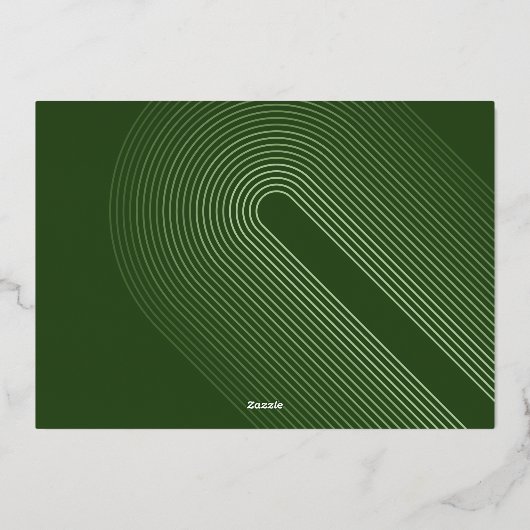 Horizontale foto - Arch Green Huge Merry Kerstmis Folie Feestdagenkaart (Achterkant)