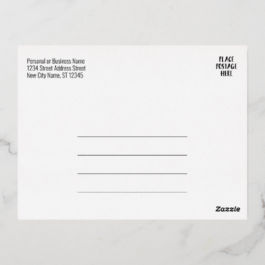 Horizontale foto - divers kerstscript - folie feestdagen briefkaart (Achterkant)