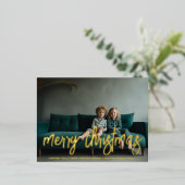 Horizontale foto - divers kerstscript - folie feestdagen briefkaart (Staand Voorkant)