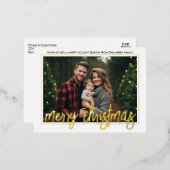 Horizontale foto - divers kerstscript - folie feestdagen briefkaart (Voorkant / Achterkant)