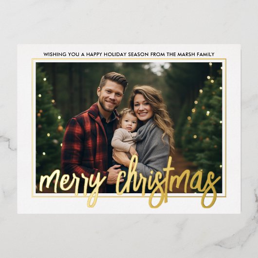 Horizontale foto - divers kerstscript - folie feestdagen briefkaart (Voorkant)
