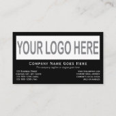 Horizontale foto-Logo Sjabloon dubbelzijdig zwart Visitekaartje (Achterkant)