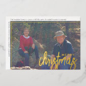 Horizontale foto - MCM Arch Green Merry Kerstmis Folie Feestdagenkaart (Voorkant)