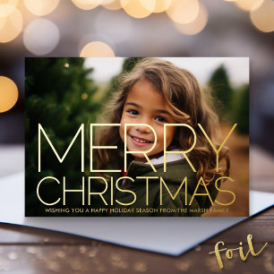 Horizontale foto - MCM-patroon - Vrolijk kerstfees Folie Feestdagenkaart