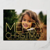 Horizontale foto - MCM-patroon - Vrolijk kerstfees Folie Feestdagenkaart (Voorkant)