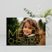 Horizontale foto - MCM-patroon - Vrolijk kerstfees Folie Feestdagenkaart (Staand Voorkant)