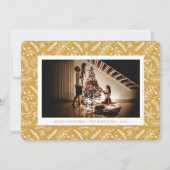 Horizontale foto met kerstgroen (Gold) Feestdagenkaart (Voorkant)