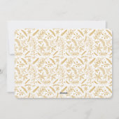 Horizontale foto met kerstgroen (Gold) Feestdagenkaart (Achterkant)