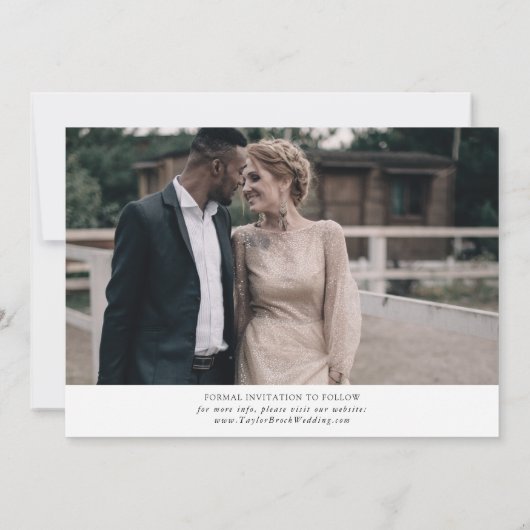 Horizontale foto  script save the date (Achterkant)