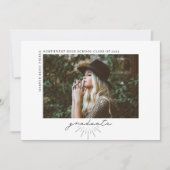 Horizontale foto van het Afstuderen van het Manusc Aankondiging (Voorkant)