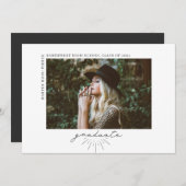 Horizontale foto van het Afstuderen van het Manusc Aankondiging (Voorkant / Achterkant)