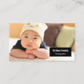 Horizontale fotograaf Baby Fotograaf Modern minima Visitekaartje (Voorkant)