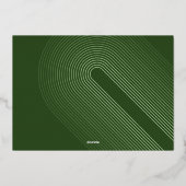 Horizontale foto's Groene grote kerstmis met foto' Folie Feestdagenkaart (Achterkant)