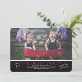 Horizontale fotouitnodiging kaart (Staand voorkant)