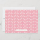 Horizontale geboorte van Floral Wreath Monogram Aankondiging (Achterkant)