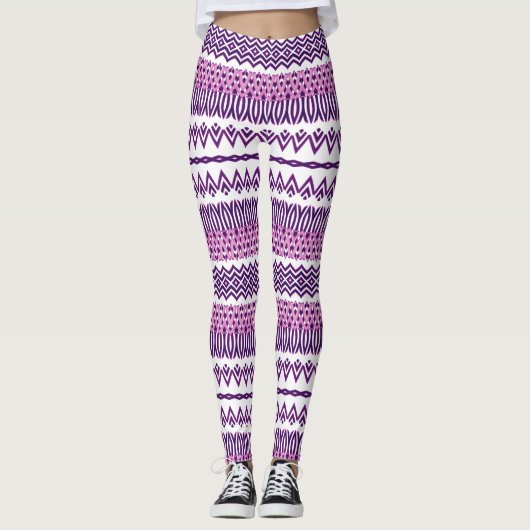 Horizontale gedrukte leggings (Voorkant)