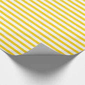 Horizontale gele Snoep Stripe Patroon Cadeaupapier (Hoek)