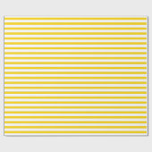 Horizontale gele Snoep Stripe Patroon Cadeaupapier (Vlak)