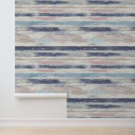 Horizontale geschetste artistieke lijnen oceaan kl behang