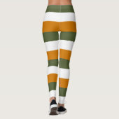 Horizontale gestreepte nationale vlag van Cyprus Leggings (Achterkant)