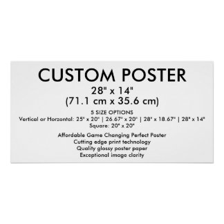 Horizontale Glanzende Aangepaste Poster 71cm x 36c