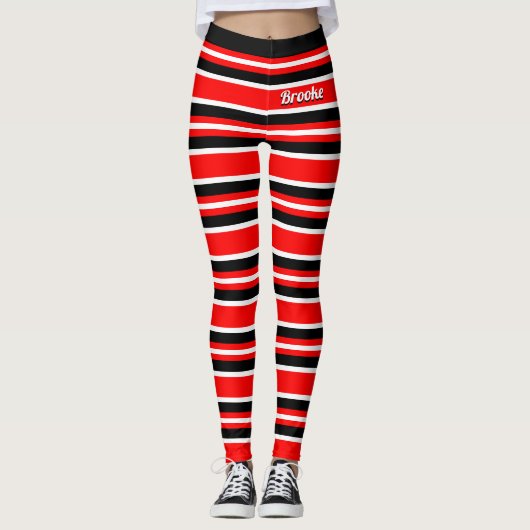 Horizontale gordels met wielgeometrische gordel me leggings (Voorkant)