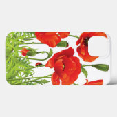 Horizontale grens met rode papaver Case-Mate iPhone case (Achterkant (horizontaal))