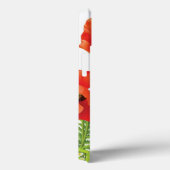 Horizontale grens met rode papaver Case-Mate iPhone case (Achterkant / Rechts)