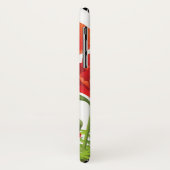 Horizontale grens met rode papaver Case-Mate iPhone case (Achterkant/links)