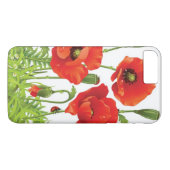 Horizontale grens met rode papaver Case-Mate iPhone case (Achterkant (Horizontaal))